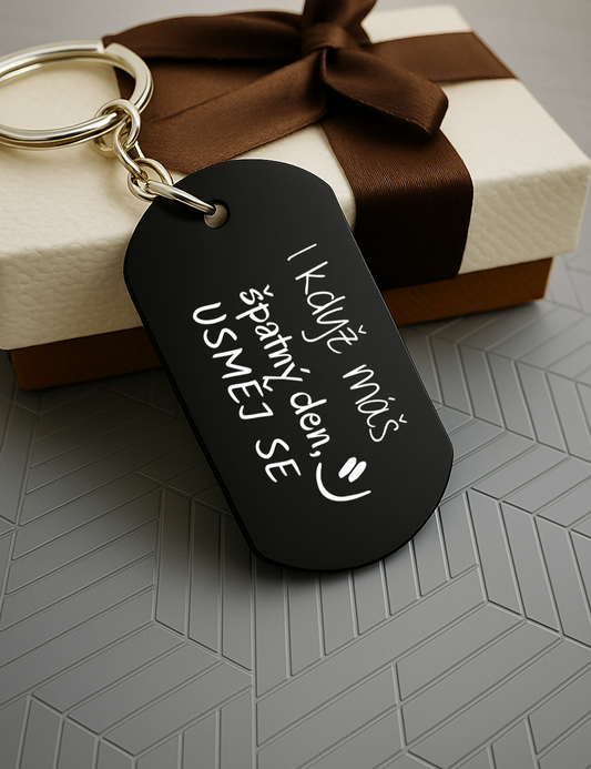 Klíčenka P001-I když máš špatný den, usměj se